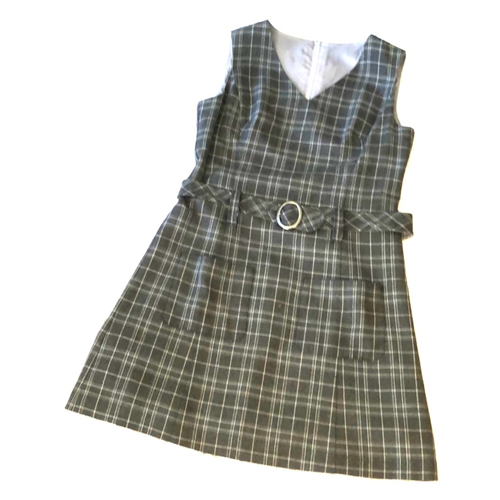 Vintage-inspired plaid dress/jumper